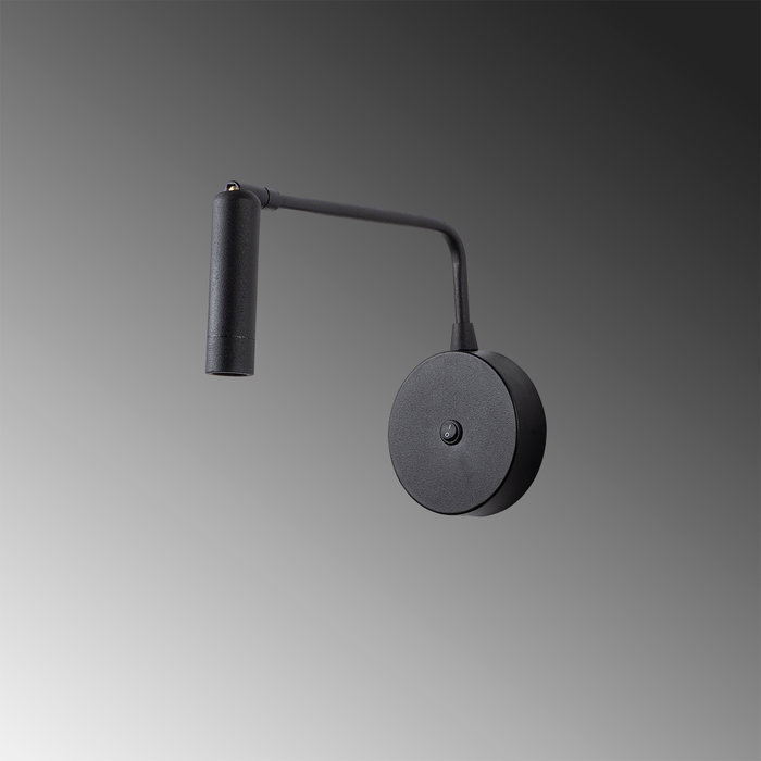 Opviq Lámpara de pared negra con cuerpo metálico